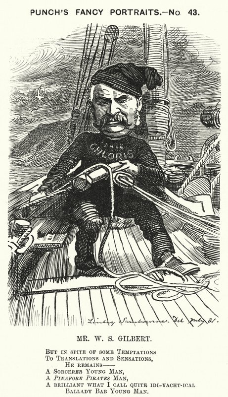 Punch cartoon: W S Gilbert, English dramatist and librettist (engraving) 作者 爱德华·林利（之后）萨姆伯恩