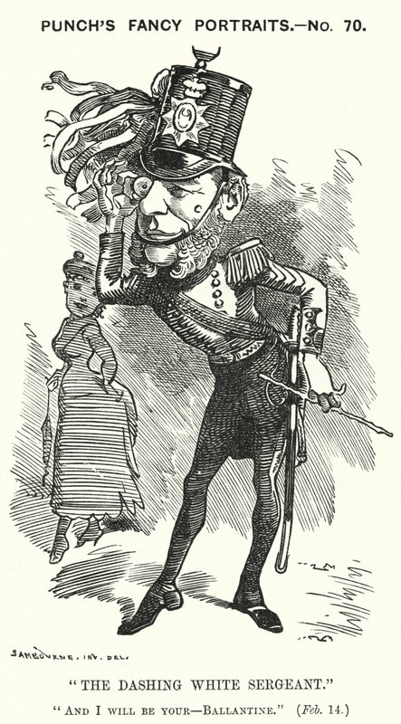 打孔卡通：William Ballantine，英国 Serjeant-at-Law（雕刻） 作者 爱德华·林利（之后）萨姆伯恩