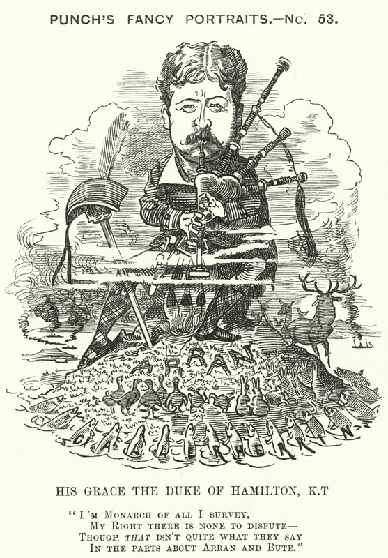 Punch cartoon: William Douglas Hamilton 作者 爱德华·林利（之后）萨姆伯恩