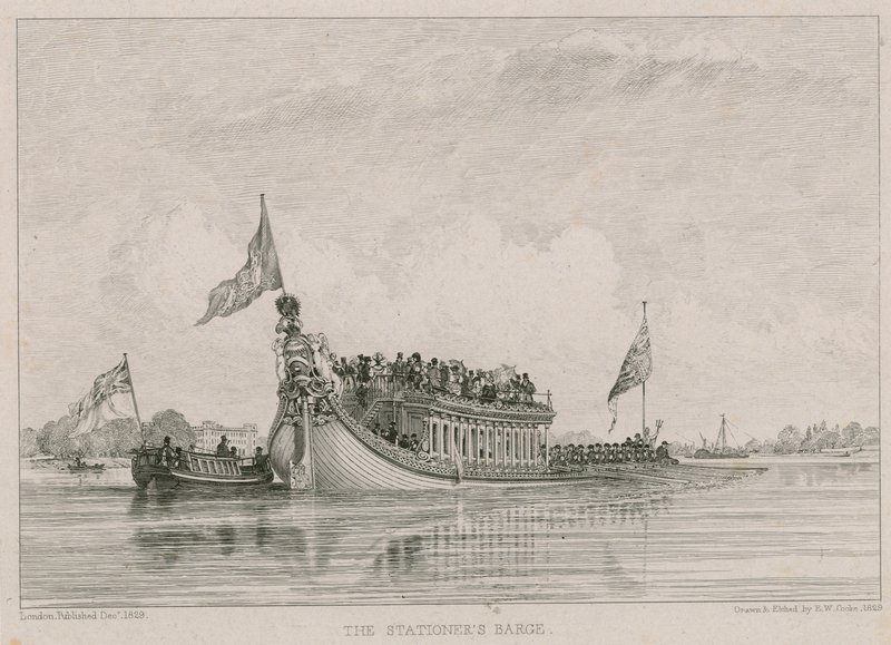 The Stationer&39;s Barge，泰晤士河，伦敦 作者 爱德华·威廉·库克