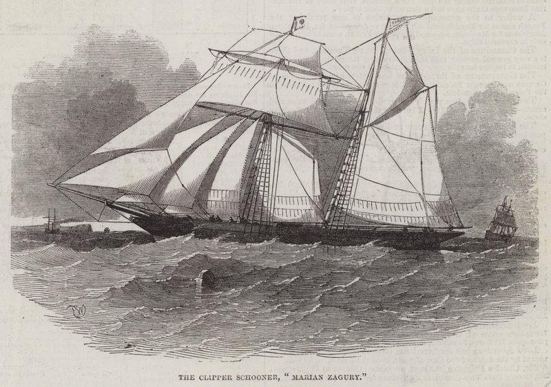 Clipper Schooner，Marin Zagury 作者 埃德温·威登