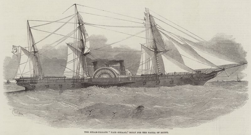 Steam-Frigate Faid Gihaad，为埃及的Pacha而建 作者 埃德温·威登