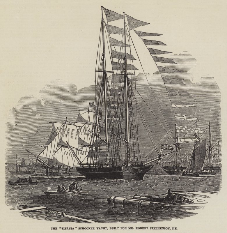 Titania Schooner游艇，为Robert Stephenson先生建造，CE 作者 埃德温·威登
