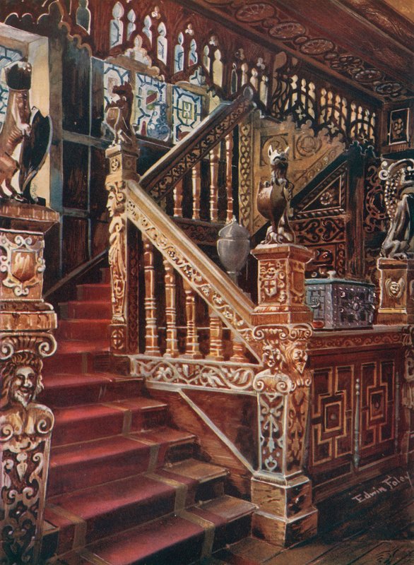 Godinton雕刻的Oaken Stairway 作者 埃德温·约翰·佛利