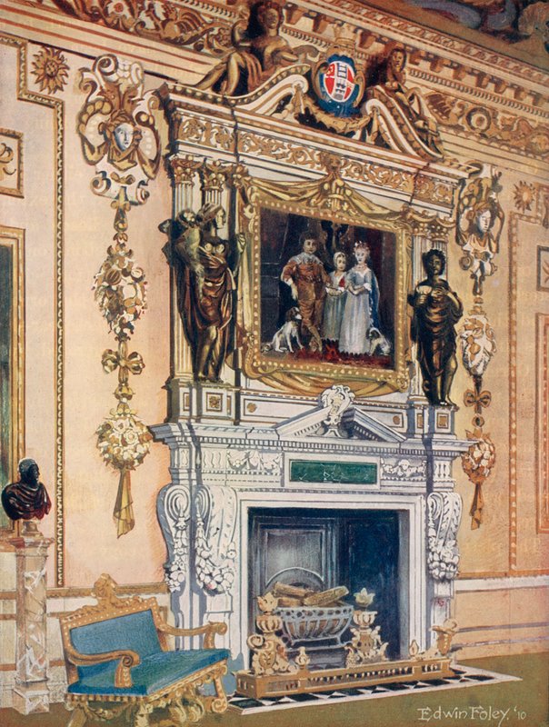 Wilton House双人间的Chimneypiece 作者 埃德温·约翰·佛利
