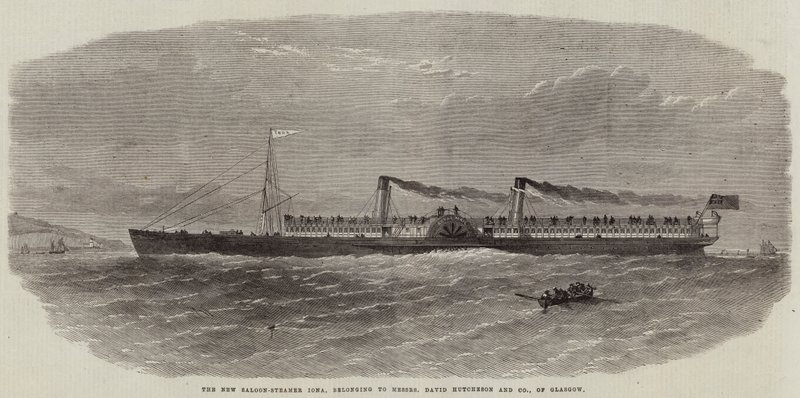 新的Saloon-Steamer Iona，属于格拉斯哥的Messers David Hutcheson and Company 作者 埃德温·威登