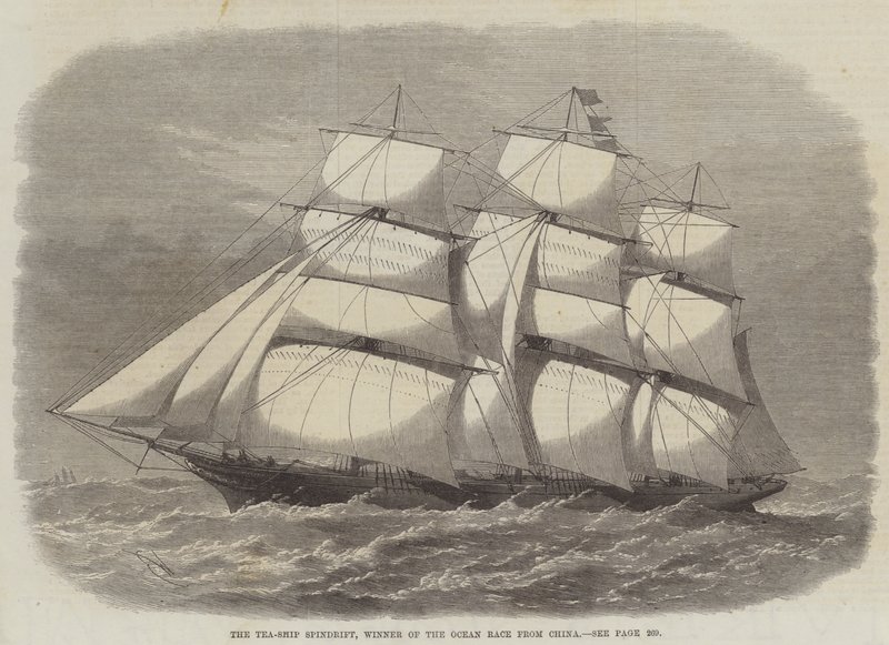 Tea-Ship Spindrift，中国海洋竞赛的获胜者 作者 埃德温·威登