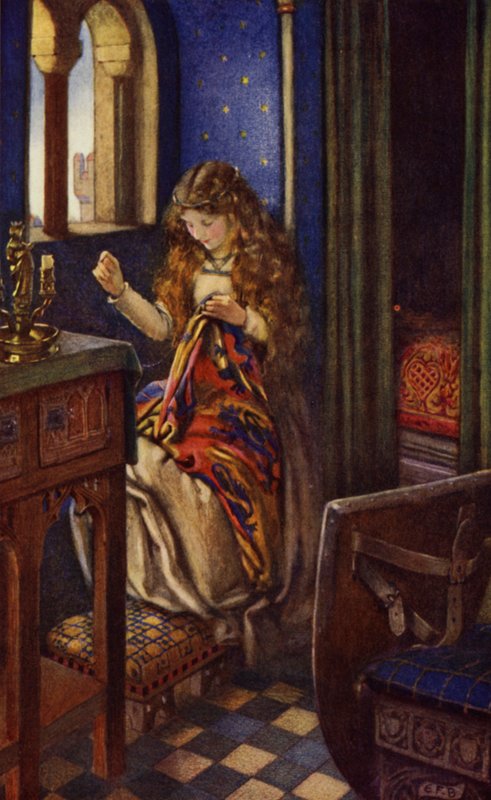 伊莱恩（彩色平版印刷） 作者 埃莉诺 Fortescue-Brickdale