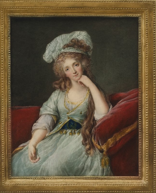 路易斯玛丽阿德莱德de Bourbon-Ponthievre，奥尔良公爵夫人的肖像 作者 伊丽莎白·路易丝（Erisabeth Louise）在Vigee Lebrun之后