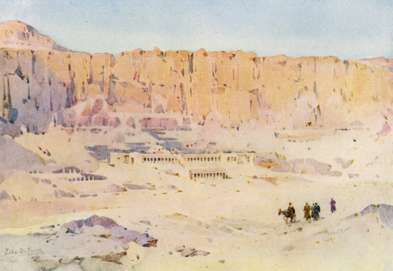 Der-el-Bahri (彩色石版印刷) 作者 艾拉·杜甘蔗