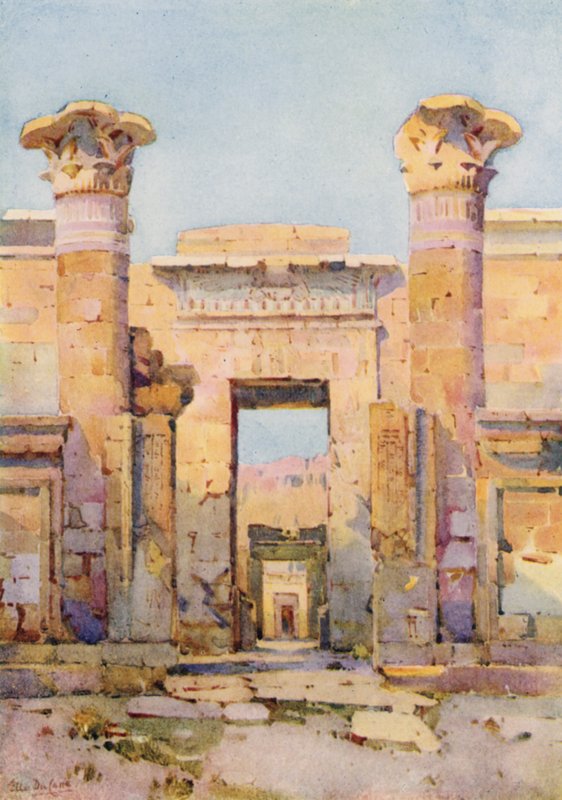 Medinet-Habu（黑色平版印刷） 作者 艾拉·杜甘蔗