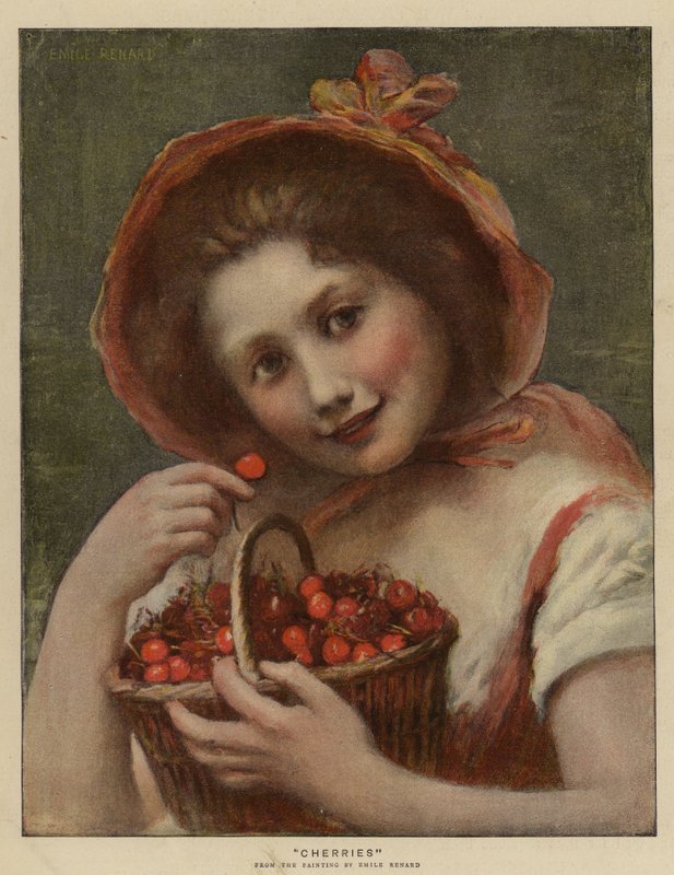 樱桃（chromolitho） 作者 埃米尔·雷纳德（Emile Renard）