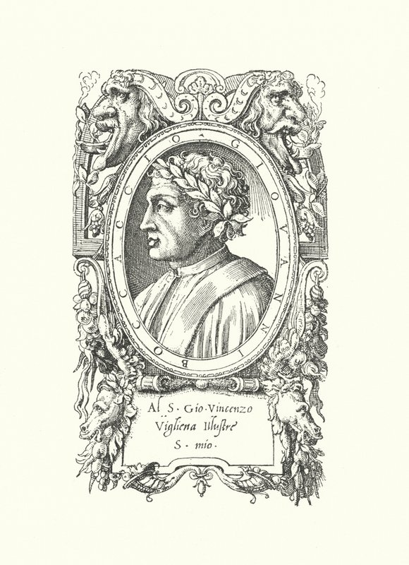Giovanni Boccaccio，意大利诗人，小说家和人文主义者 作者 Enea Vico