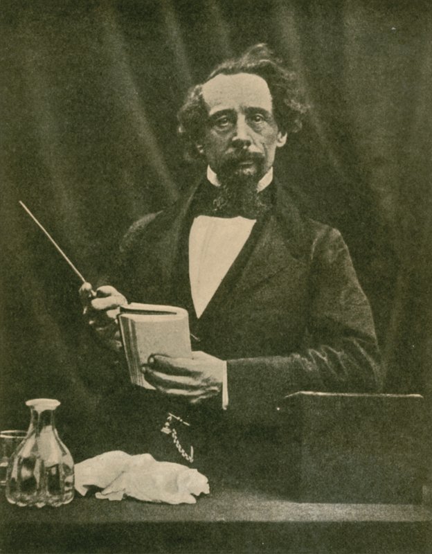 查尔斯狄更斯，1859年阅读 作者 英国摄影师