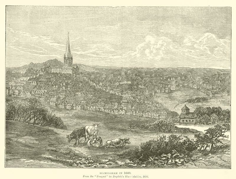 1640年伯明翰，1656年在Dugdales Warwickshire的展望 作者 英语学校