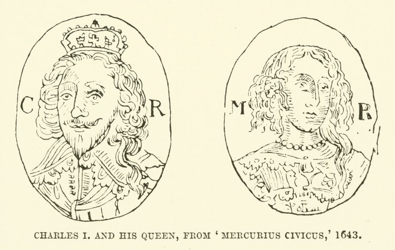 查理一世和他的女王，来自Mercurius Civicus，1643年 作者 英语学校