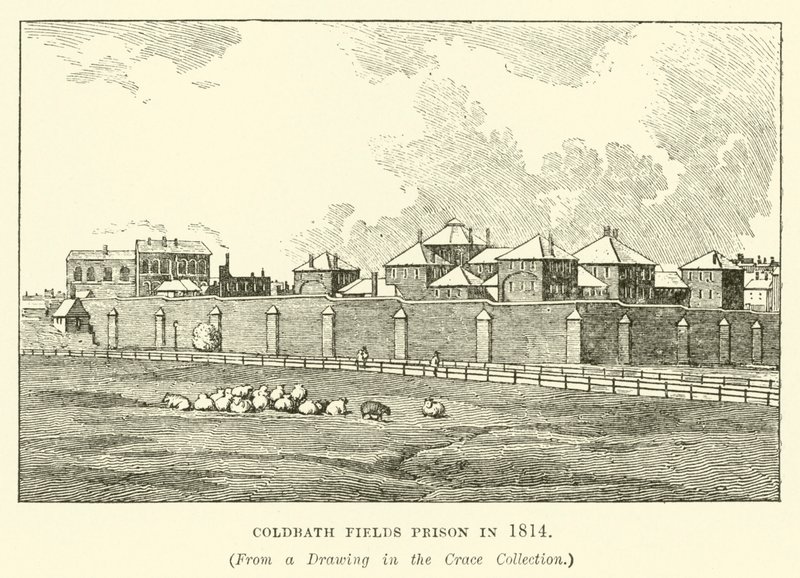 1814年的Coldbath Fields监狱 作者 英语学校