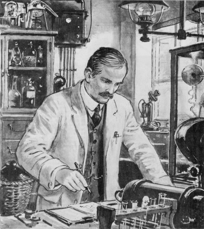 欧内斯特·卢瑟福（Ernest Rutherford）在剑桥的实验室工作 作者 英语学校