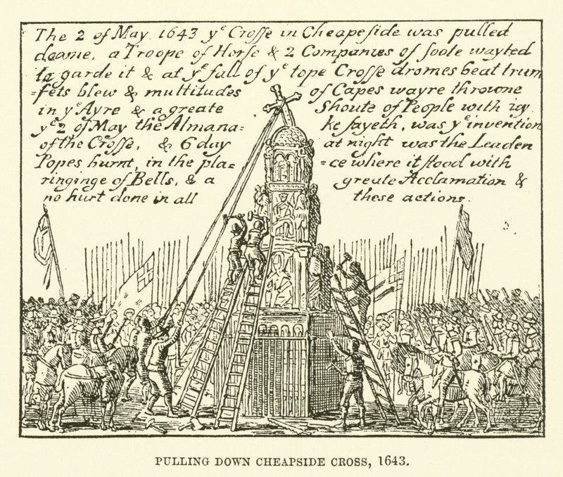 1643年拉下Cheapside Cross 作者 英语学校