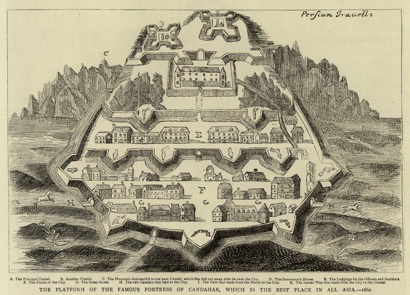 1660年，坎大哈着名堡垒的平台，是整个亚洲最好的地方 作者 英语学校