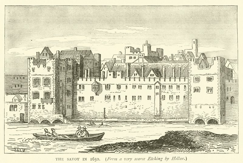 1650年的Savoy，来自Hollar非常稀缺的蚀刻 作者 英语学校