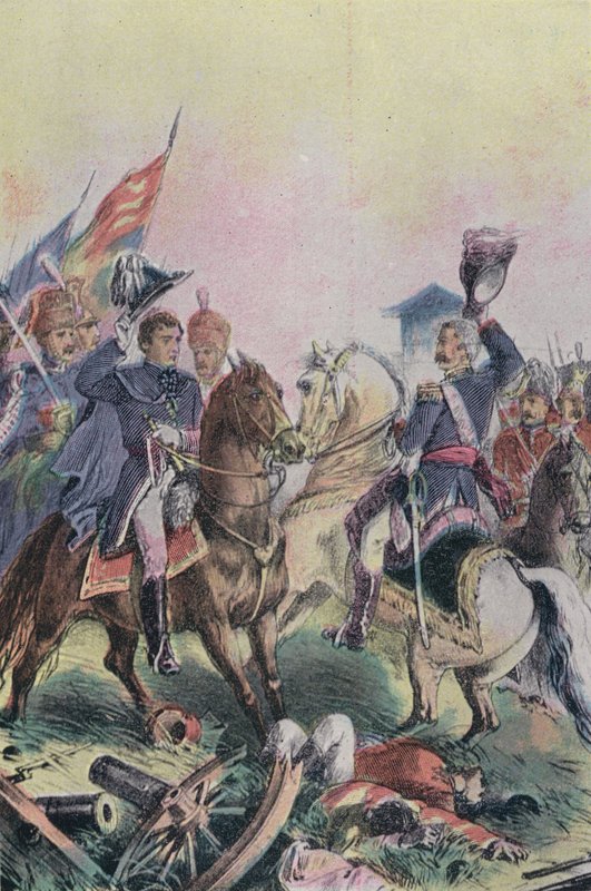 1815年滑铁卢战役后，惠灵顿公爵和陆军元帅布吕歇尔的会面 作者 英语学校