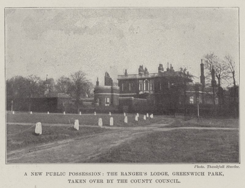 一个新的公共占有，Rangers Lodge，Greenwich Park，由郡议会接管 作者 英国摄影师