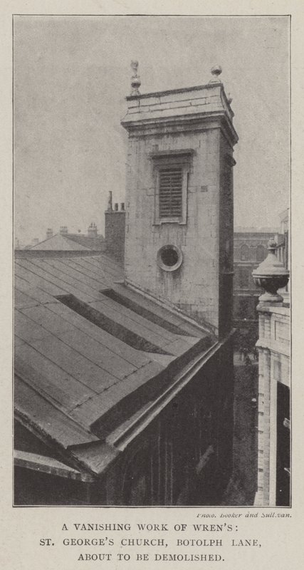 Wolt的消失工作，St Georges教堂，Botolph Lane，即将被拆除 作者 英国摄影师