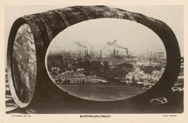 Burton-on-Trent，斯塔福德郡，英国酿酒业的传统中心（黑白照片） 作者 英国摄影师