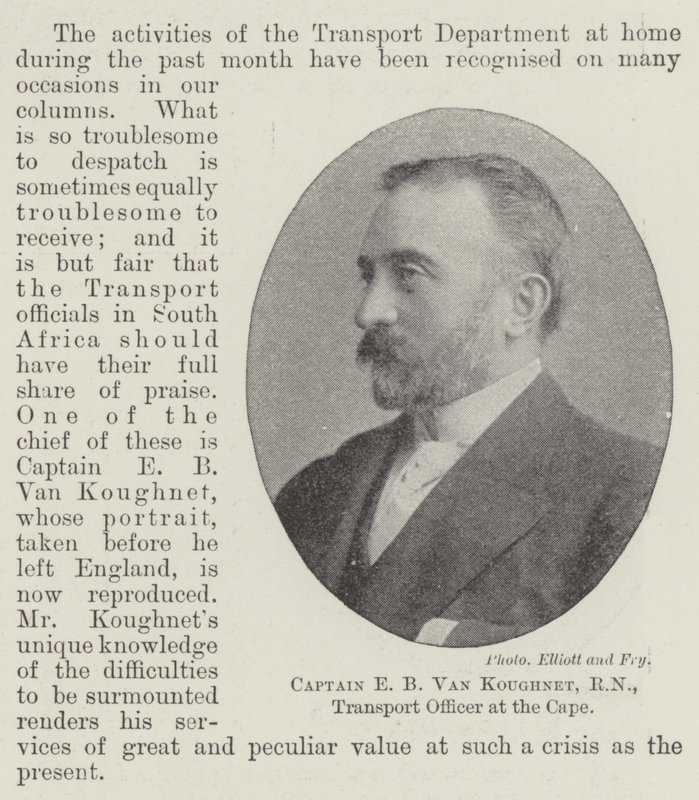 船长EB Van Koughnet，开普敦运输官 作者 英国摄影师