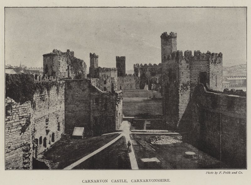 Carnarvon城堡，Carnarvonshire 作者 英国摄影师