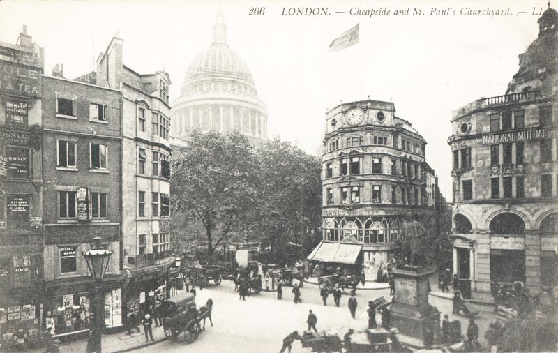 Cheapside和St Pauls墓地 作者 英国摄影师