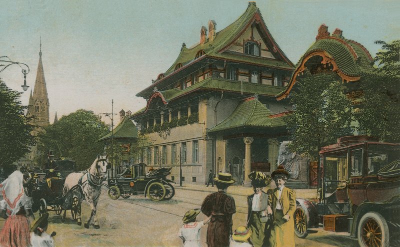 中式建筑。明信片于1913年寄出。 作者 英国摄影师