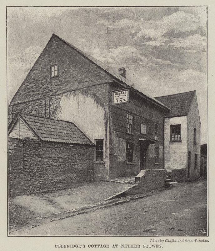 在Nether Stowey的Coleridges Cottage 作者 英国摄影师