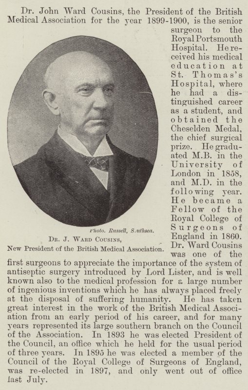 J Ward Cousins博士，英国医学会新任主席 作者 英国摄影师
