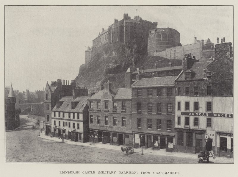 爱丁堡城堡（军事驻军），来自Grassmarket 作者 英国摄影师