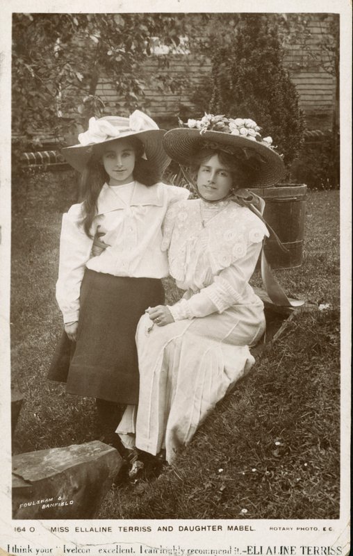 Ellaline Terriss，英国女演员，歌手和女儿Mabel 作者 英国摄影师