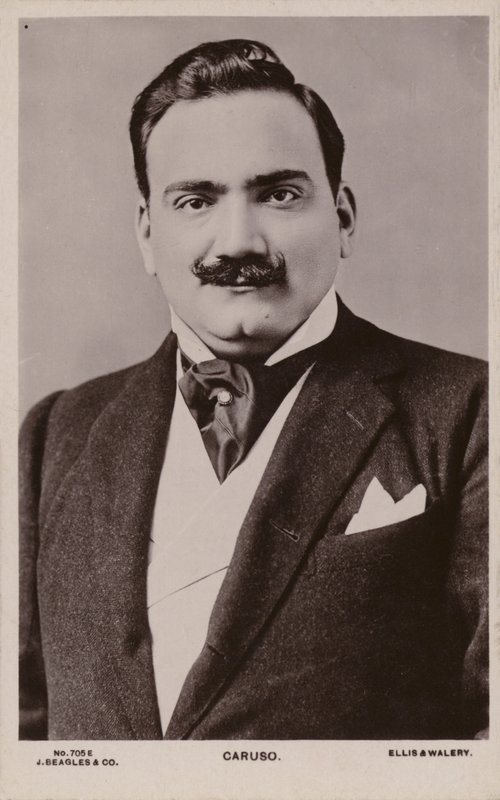 Enrico Caruso，意大利男高音（1873-1921） 作者 英国摄影师