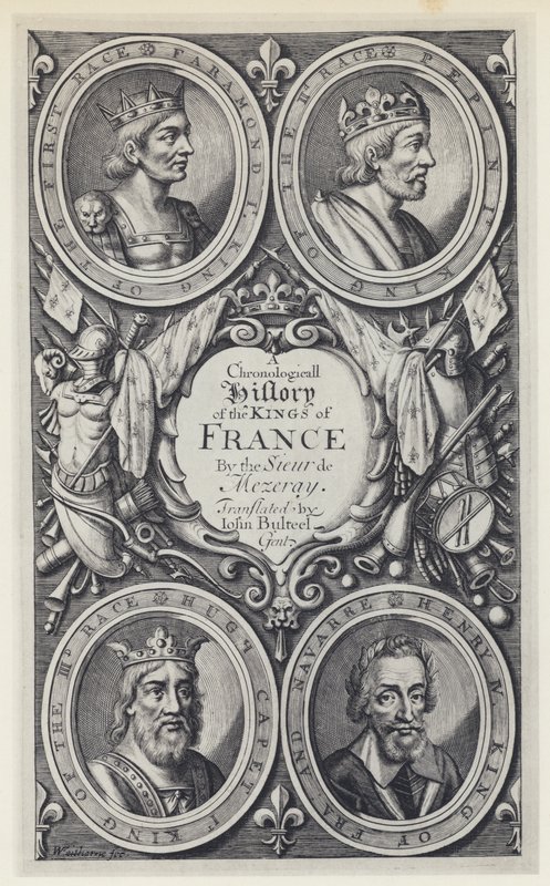 F Eudes de Mezeray，《法国国王编年史》，J Bulteel、T N for T Basset 等著，1683 年（黑白照片） 作者 英国摄影师