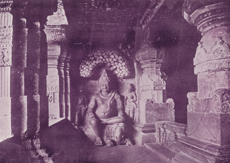 Indra，Ellora Caves的图 作者 英国摄影师