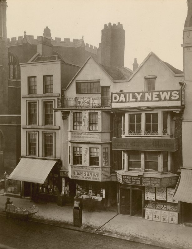 伦敦舰队街;北侧有184-186 Fleet Street 作者 英国摄影师