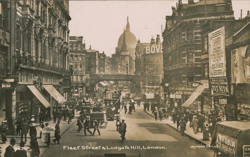 Fleet Street和Ludgate Hill，伦敦 作者 英国摄影师