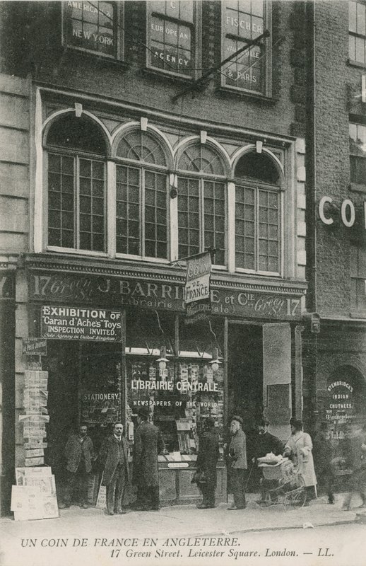 法国书店，17 Green Street，莱斯特广场，伦敦 作者 英国摄影师
