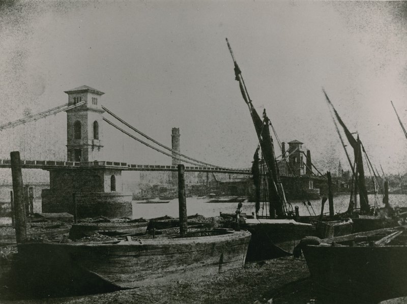 Hungerford桥的全景 作者 英国摄影师