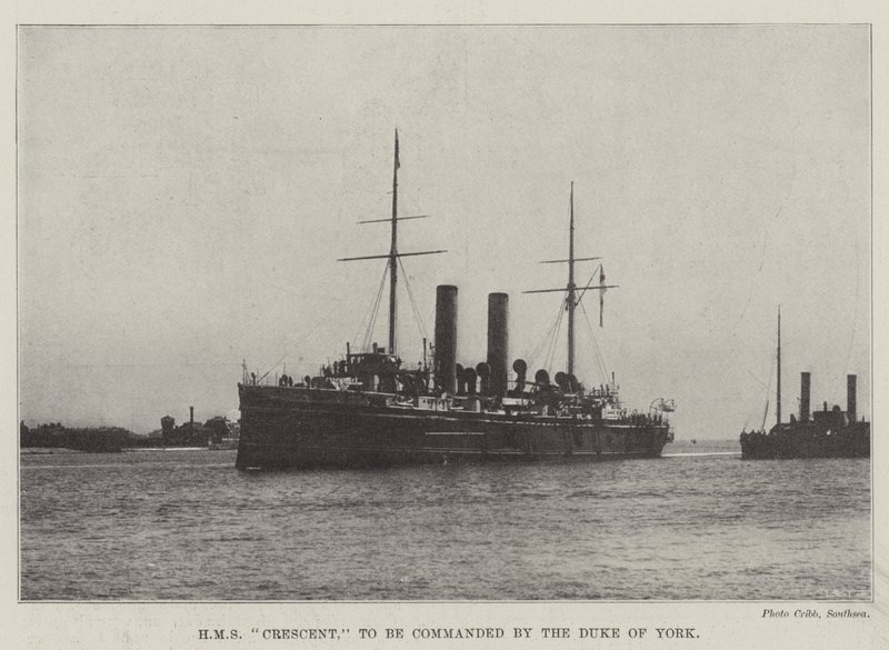 HMS Crescent，由约克公爵指挥 作者 英国摄影师