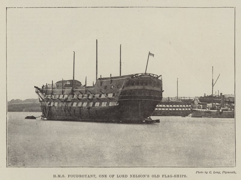 HMS Foudroyant，Lord Nelsons Old Flag-Ships之一 作者 英国摄影师