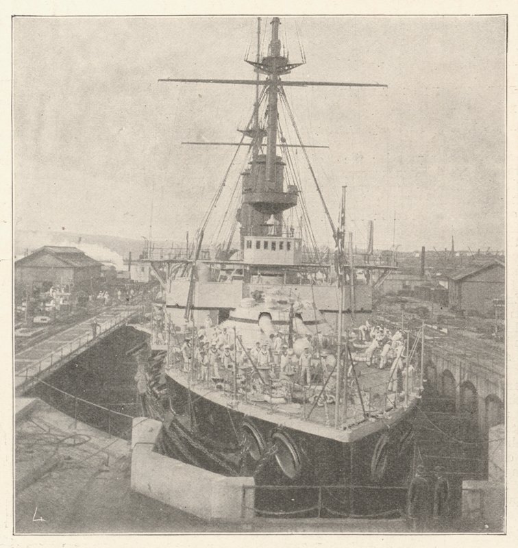 HMS Implacable，由Battenberg的Prince Louis委托 作者 英国摄影师