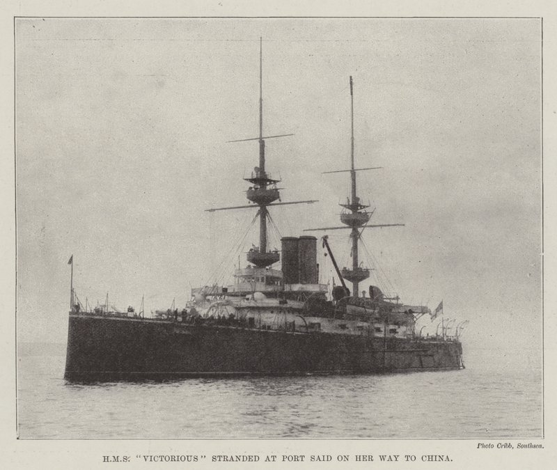 HMS胜利者在前往中国途中滞留在塞得港 作者 英国摄影师