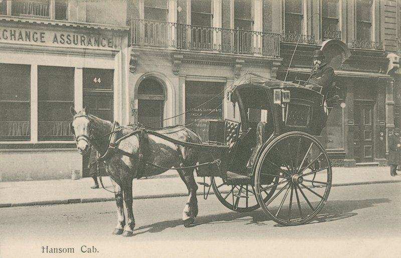 Hansom Cab，伦敦 作者 英国摄影师