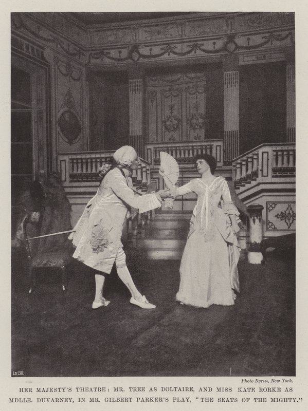 她的Majestys剧院，Tree先生为Doltaire，Kate Rorke女士为Dumoney Mademoiselle，在Gilbert Parkers先生演出，The Matsy席位 作者 英国摄影师